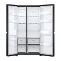 LG 655L Side By Side Fridge Matte Black GS-B655MBL, Front view with both door open