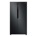 LG 626L Side By Side Fridge Matte Black GS-B680MBL, Front view