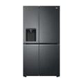 LG 635L Side by Side Fridge Matte Black GS-N635MBL, Front view