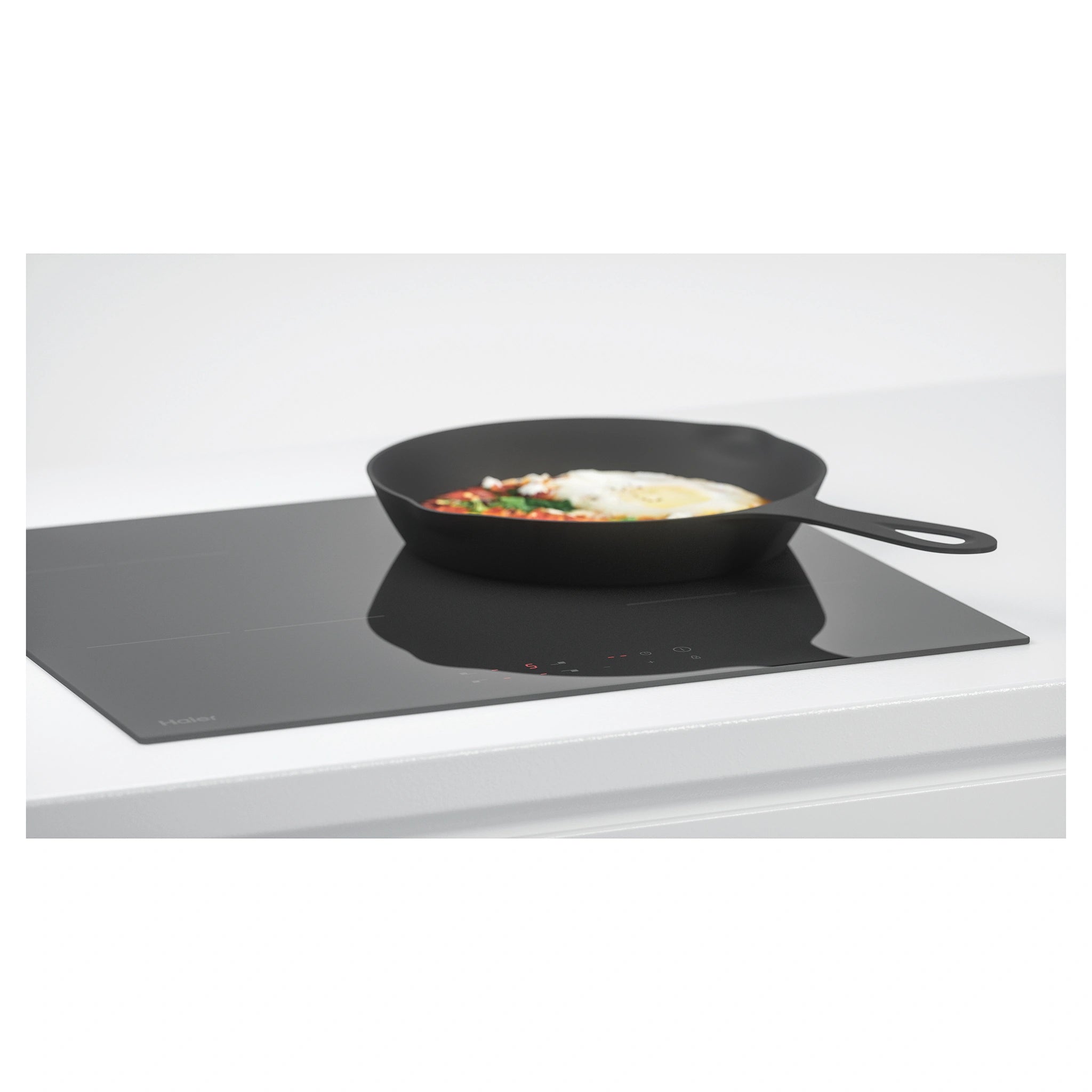 Haier 60cm 300 Series Electric Cooktop HCE604TB3, Cooking View 2