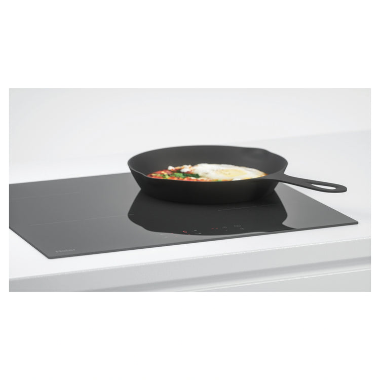 Haier 60cm 300 Series Electric Cooktop HCE604TB3, Cooking View 2