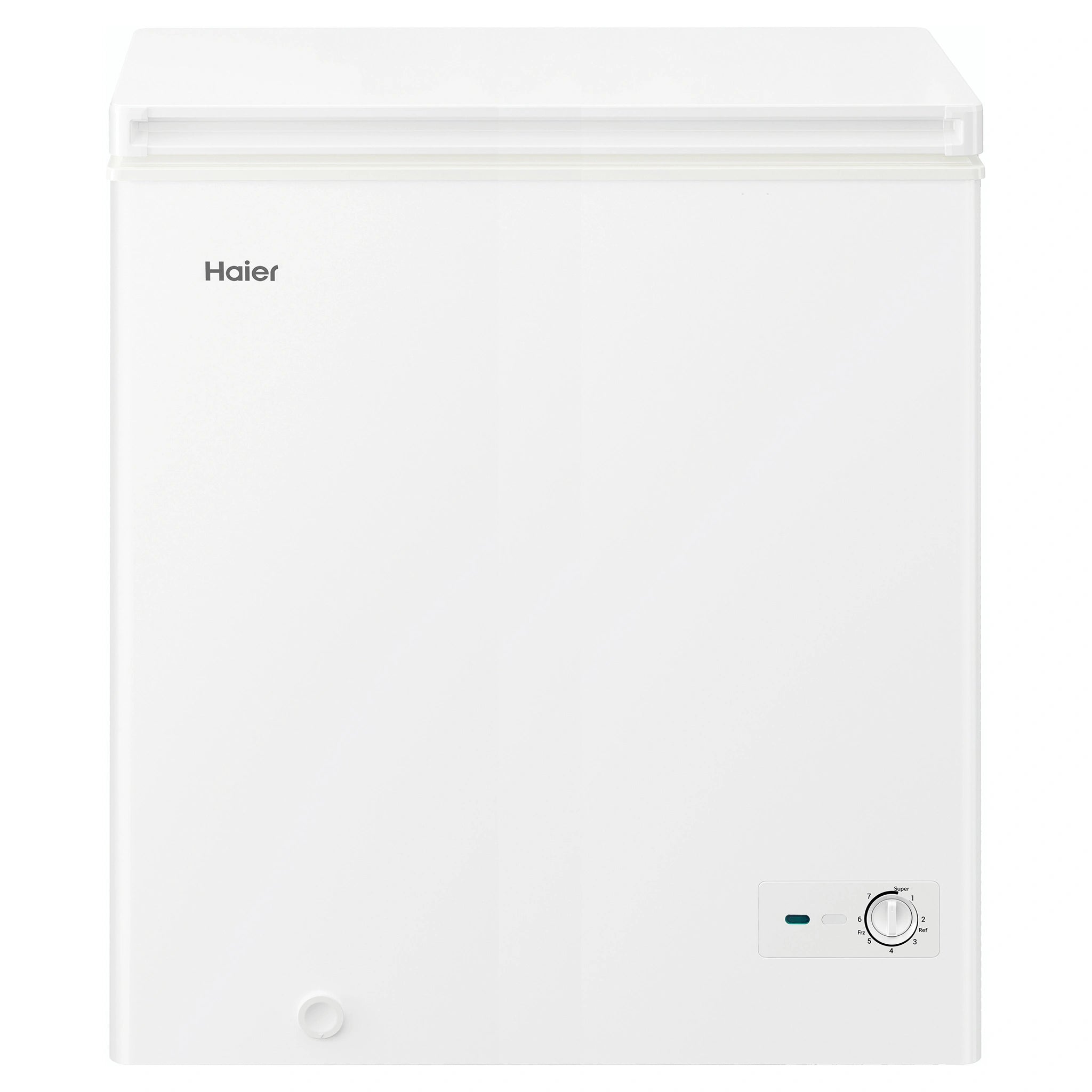 Haier 194L White Hybrid Chest Freezer HCF194W, Front View