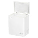 Haier 194L White Hybrid Chest Freezer HCF194W, Left Angle Open Door View