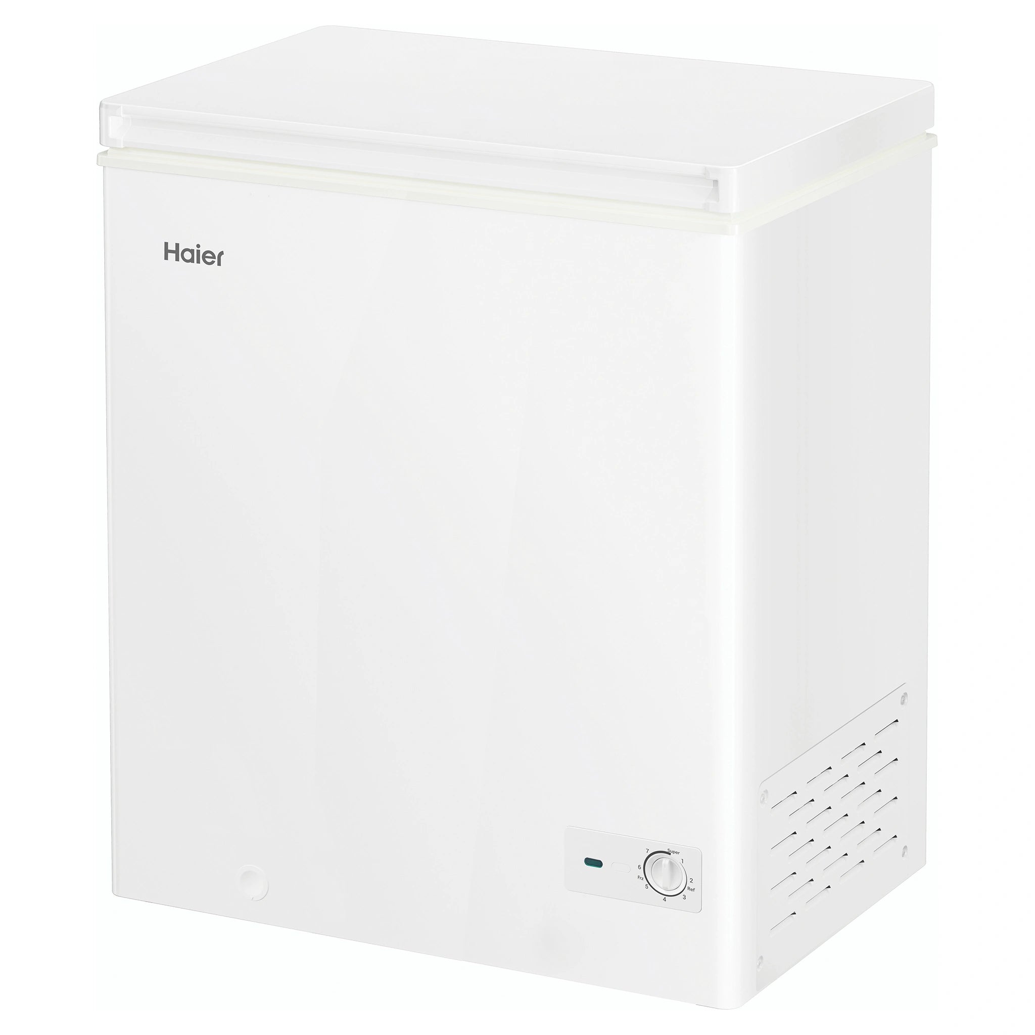 Haier 194L White Hybrid Chest Freezer HCF194W, Left Angle View