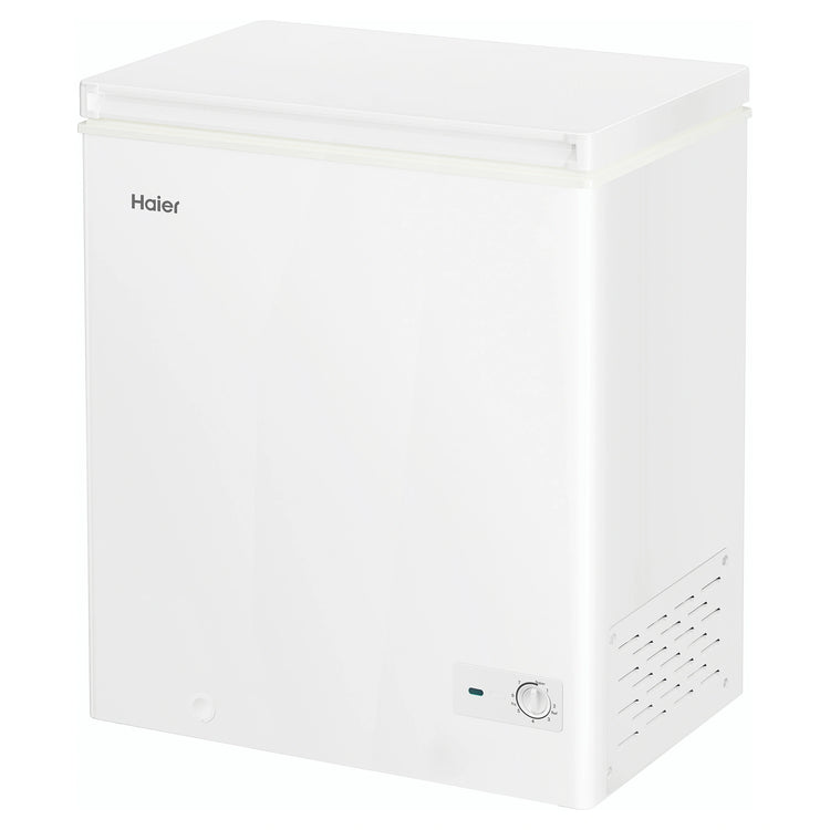 Haier 194L White Hybrid Chest Freezer HCF194W, Left Angle View