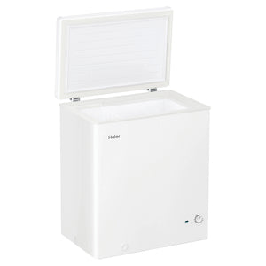 Haier 194L White Hybrid Chest Freezer HCF194W, Right Angle Open Door View