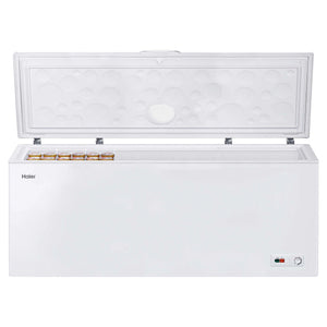 Haier 705L 300 Series White Chest Freezer HCF719W2, Front Open Door View