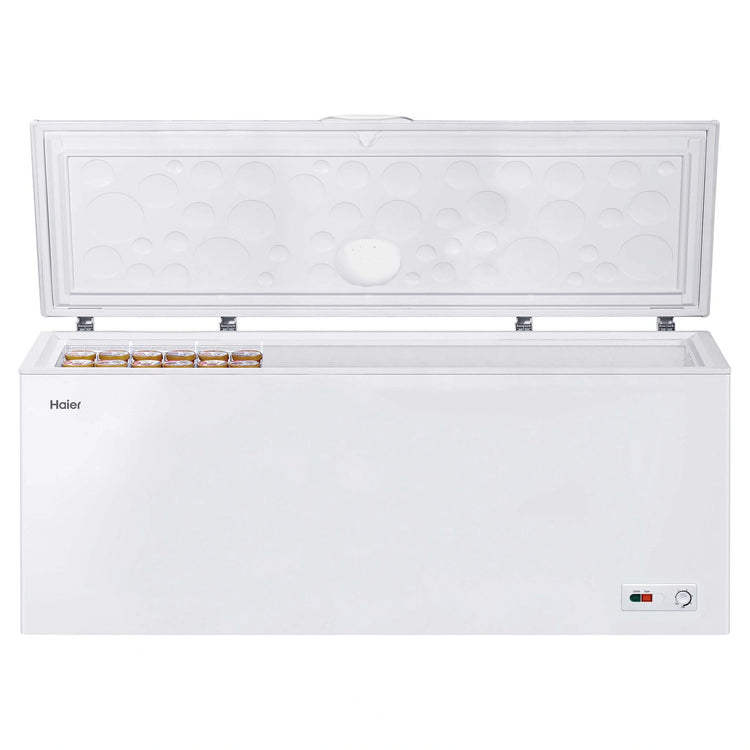 Haier 705L 300 Series White Chest Freezer HCF719W2, Front Open Door View