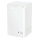 Haier 97L 300 Series White Hybrid Chest Freezer HCF97W, Close Door Left Angle View