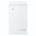 Haier 97L 300 Series White Hybrid Chest Freezer HCF97W, Front View