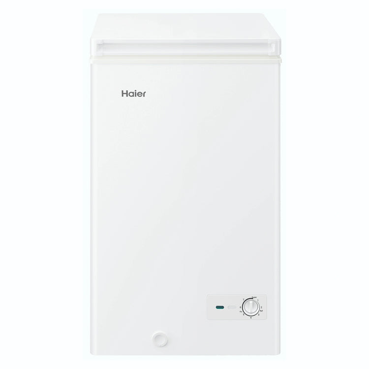 Haier 97L 300 Series White Hybrid Chest Freezer HCF97W, Front View