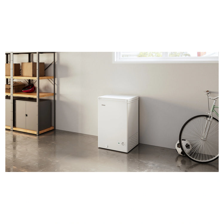 Haier 97L 300 Series White Hybrid Chest Freezer HCF97W, Lifestyle View