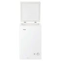 Haier 97L 300 Series White Hybrid Chest Freezer HCF97W, Open Door Front View