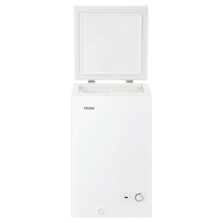 Haier 97L 300 Series White Hybrid Chest Freezer HCF97W, Open Door Front View