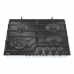 Haier 60cm Natural Gas Glass Cooktop HCG604WFCG3, Front View