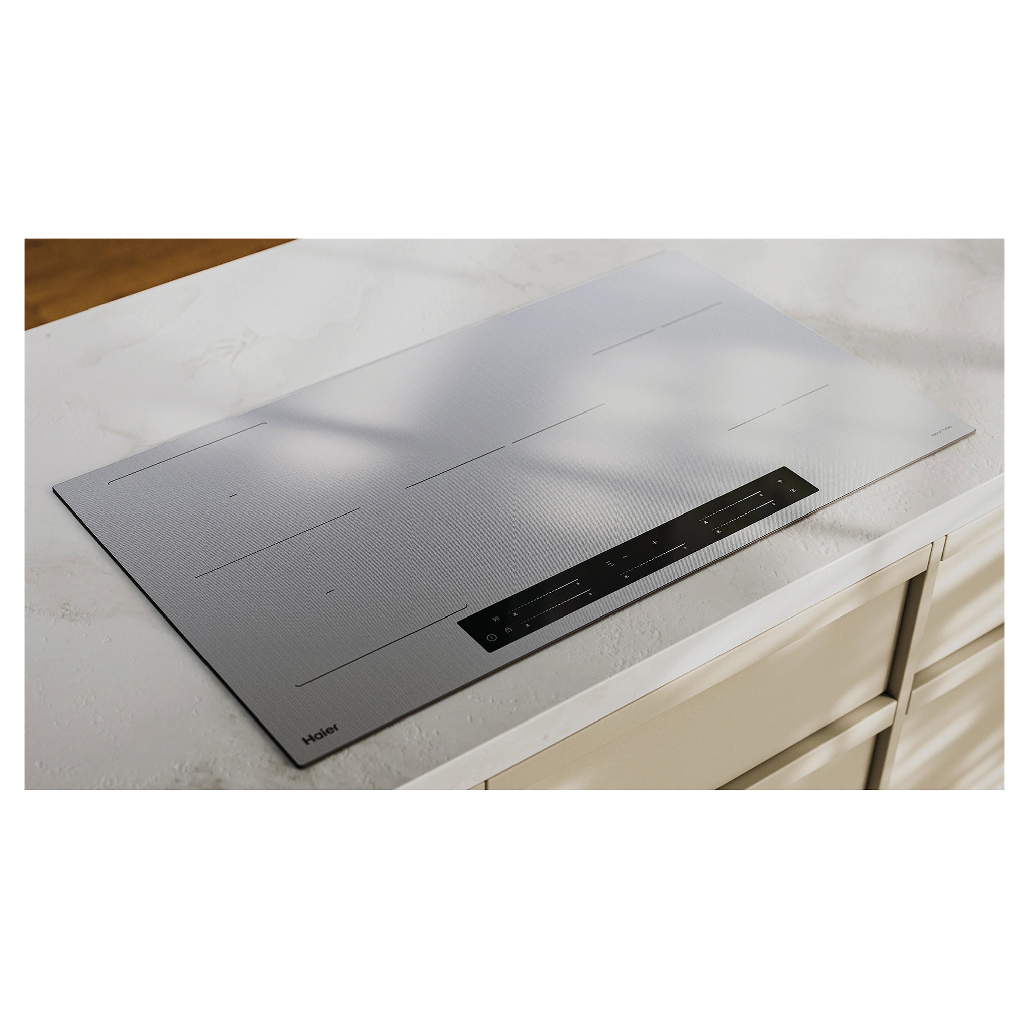 Haier 90cm 500 Series Induction Cooktop with Flexi Zone HCI905FTG4, Left Side View 2