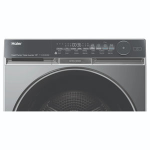 Haier 10kg 500 Series Dark Stainless Heat Pump Dryer Ultra Sense HDHP10DB1, Control Panel View
