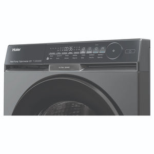 Haier 10kg 500 Series Dark Stainless Heat Pump Dryer Ultra Sense HDHP10DB1, Control Panel View
