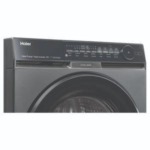 Haier 10kg 500 Series Dark Stainless Heat Pump Dryer Ultra Sense HDHP10DB1, Control Panel View
