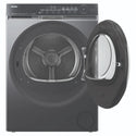 Haier 10kg 500 Series Dark Stainless Heat Pump Dryer Ultra Sense HDHP10DB1, Front View with Door Open