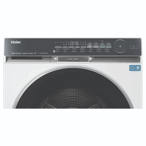 Haier 10kg 500 Series White Heat Pump Dryer Ultra Sense HDHP10DW1, Control Panel View