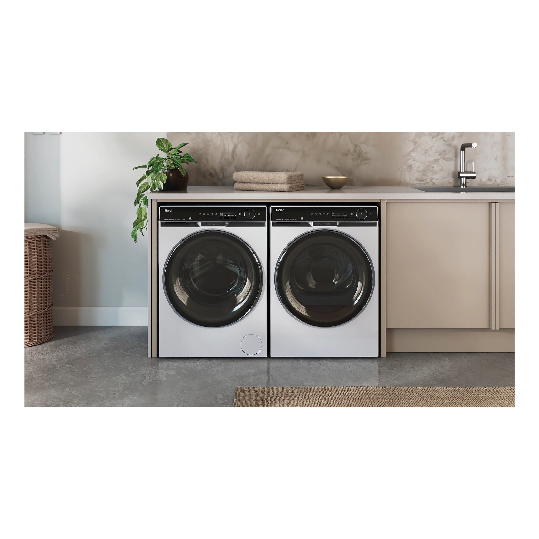 Haier HDHP10PXW1 10kg 600 Series Heat Pump Dryer Ultra Reverse Drum, Ultra Sense