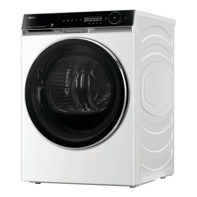 Haier 10 kg 600 Series Heat Pump Dryer Ultra Reverse Drum, Ultra Sense HDHP10PXW1, Right Side View