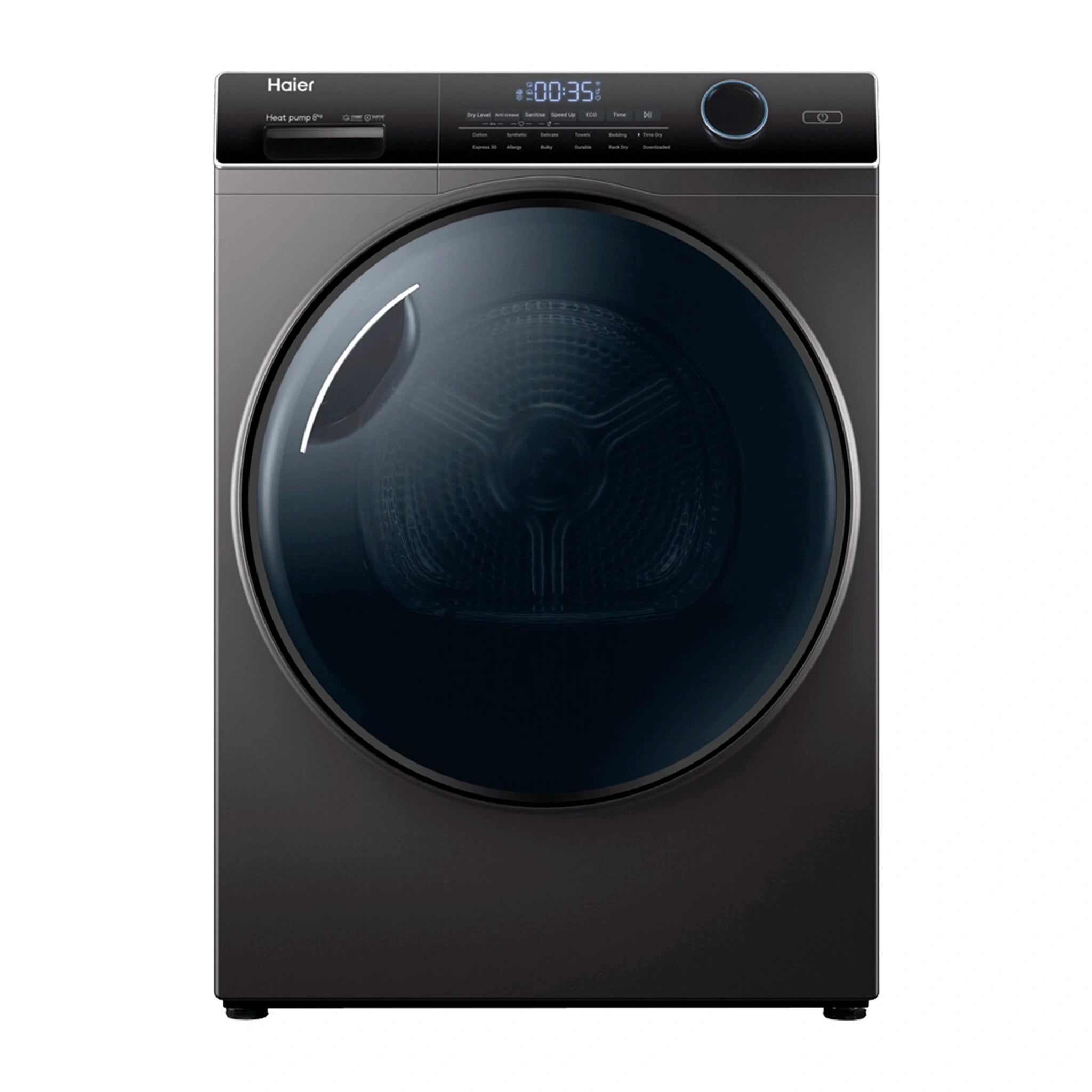 Haier 8kg Heat Pump Dryer HDHP80ANB1, Front View