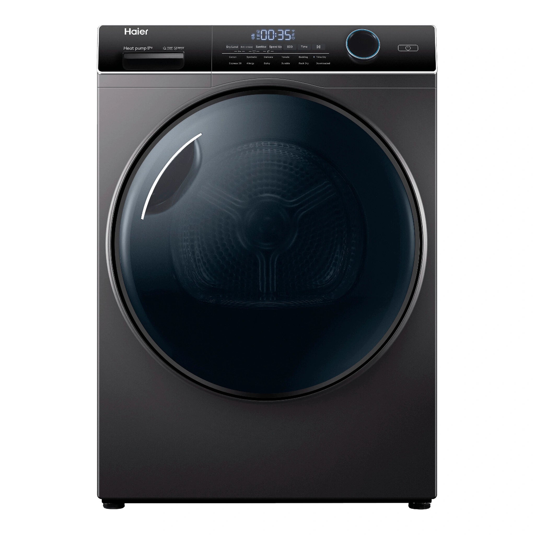 Haier 8kg Heat Pump Dryer HDHP80ANB1, Front View 2