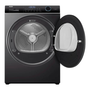 Haier 8kg Heat Pump Dryer HDHP80ANB1, Front View With Door Open