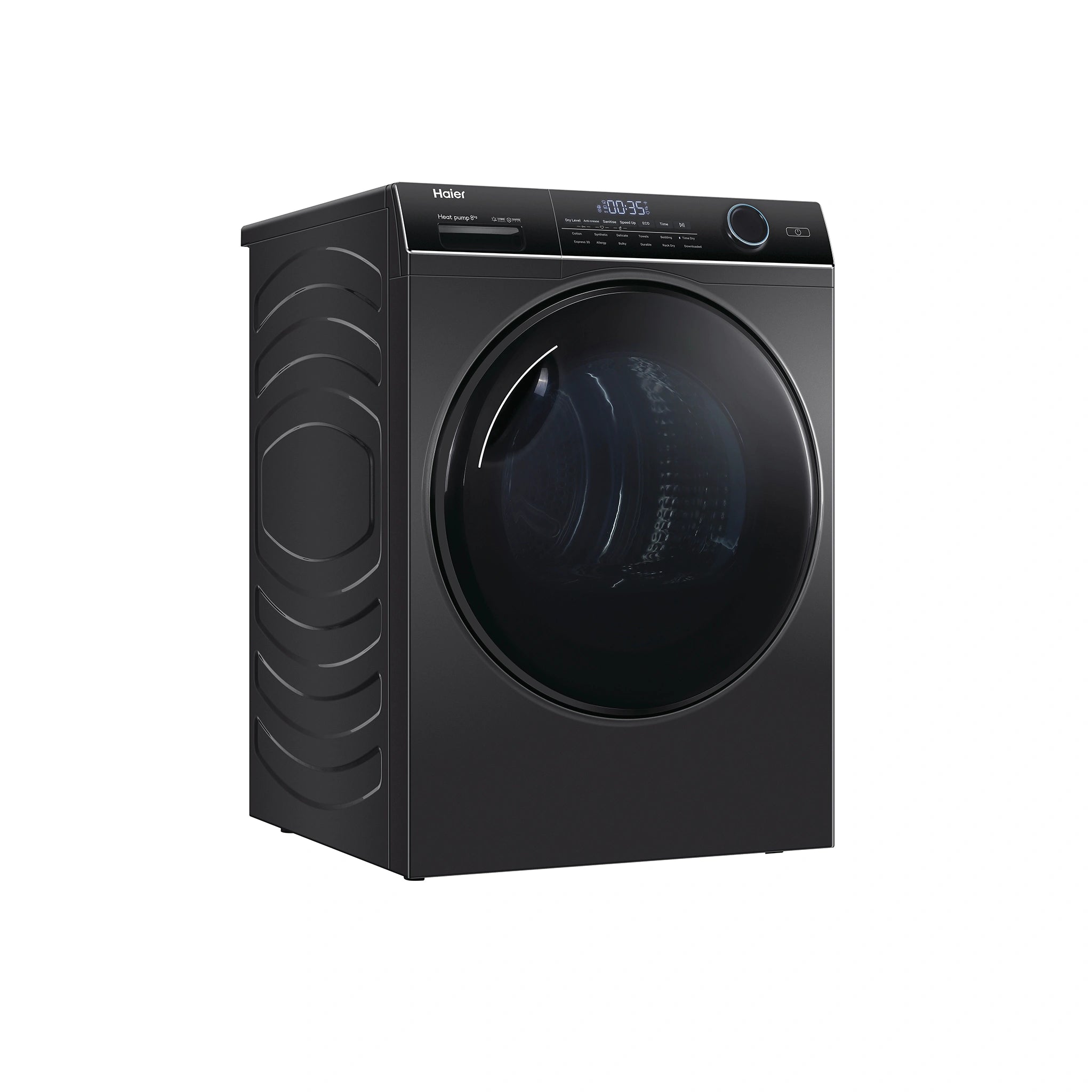 Haier 8kg Heat Pump Dryer HDHP80ANB1, Left Side View