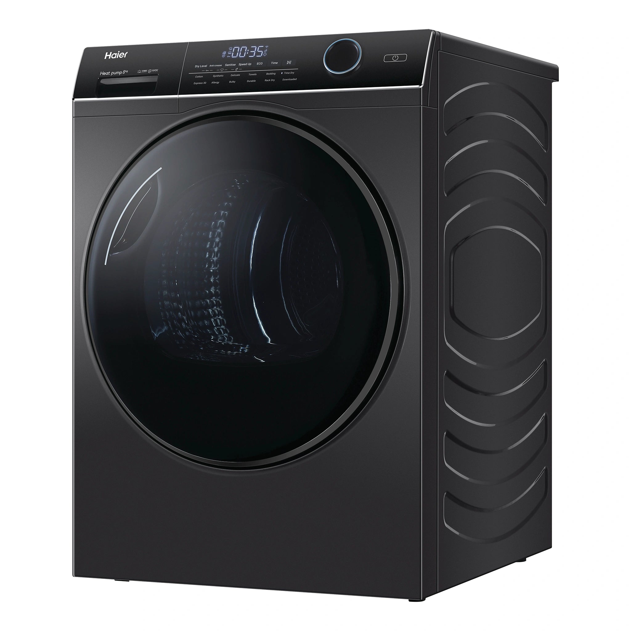 Haier 8kg Heat Pump Dryer HDHP80ANB1, Right Side View 2