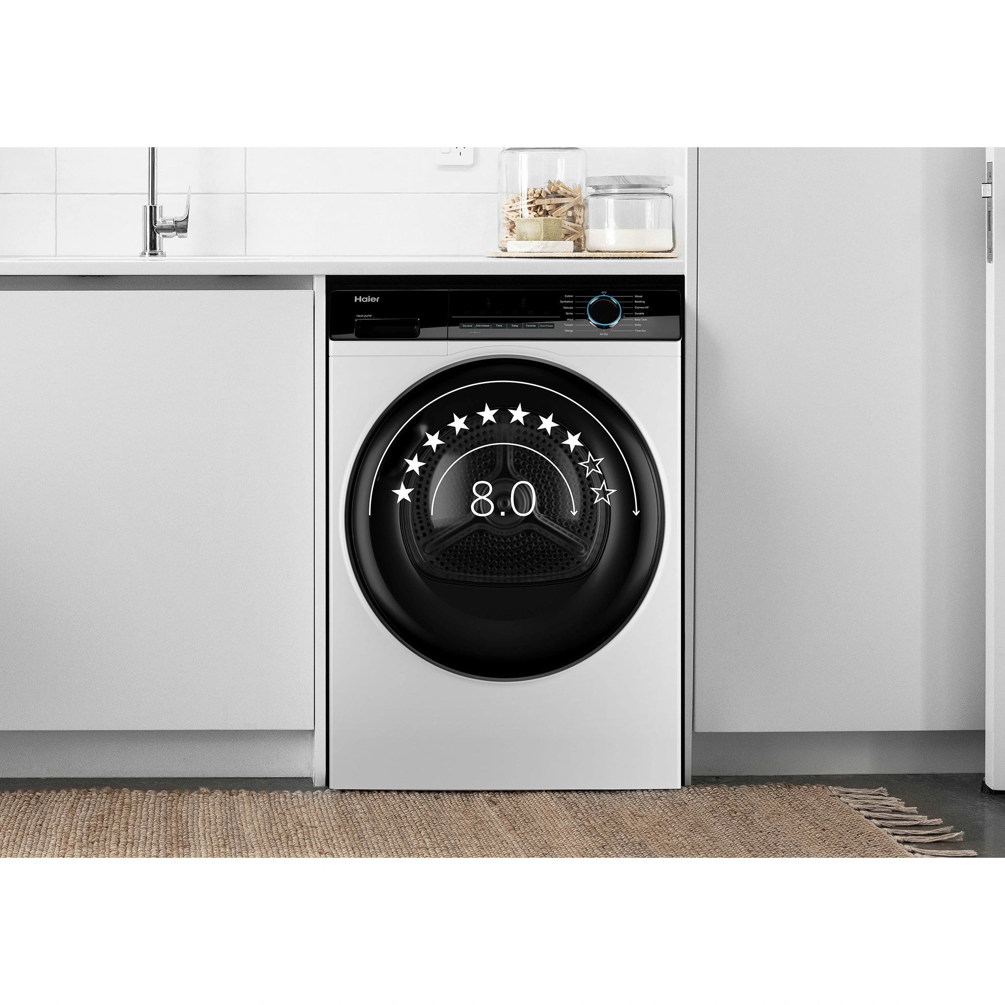 Haier HDHP80AW1 8kg 300 Series Heat Pump Dryer