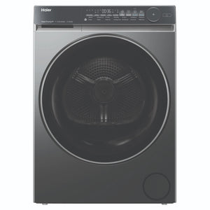 Haier 9kg 500 Series Dark Stainless Heat Pump Dryer HDHP90NB1, Front View