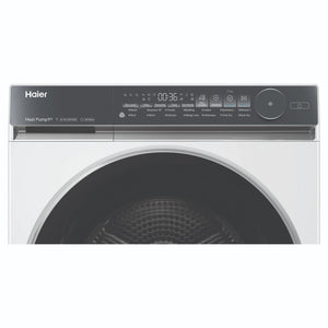 Haier 9kg 500 Series White Heat Pump Dryer HDHP90NW1, Control Panel View