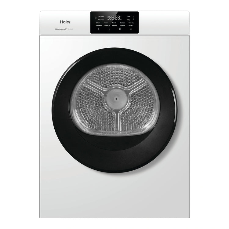 Haier 7 kg 300 Series Heat Pump Dryer HDHPS70LW1, Front View