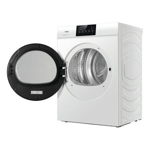 Haier 7 kg 300 Series Heat Pump Dryer HDHPS70LW1, Right Side View With Door Open