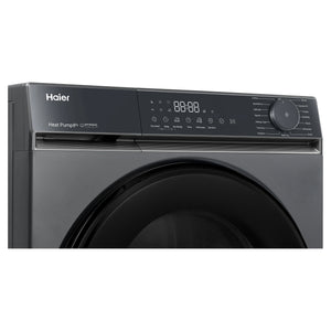 Haier 8kg 300 Series Dark Stainless Heat Pump Dryer HDHPS80KB1 Left Side View