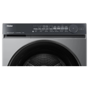 Haier 8kg 500 Black Series Heat Pump Dryer HDHPS80NB1, Front Panel View