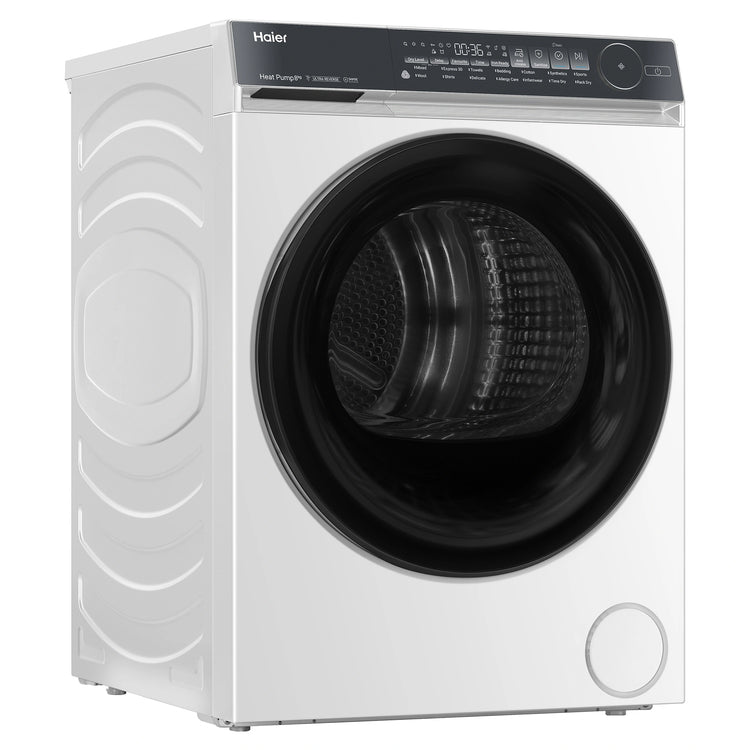 Haier 8kg 500 Series White Heat Pump Dryer HDHPS80NW1, Left Side View