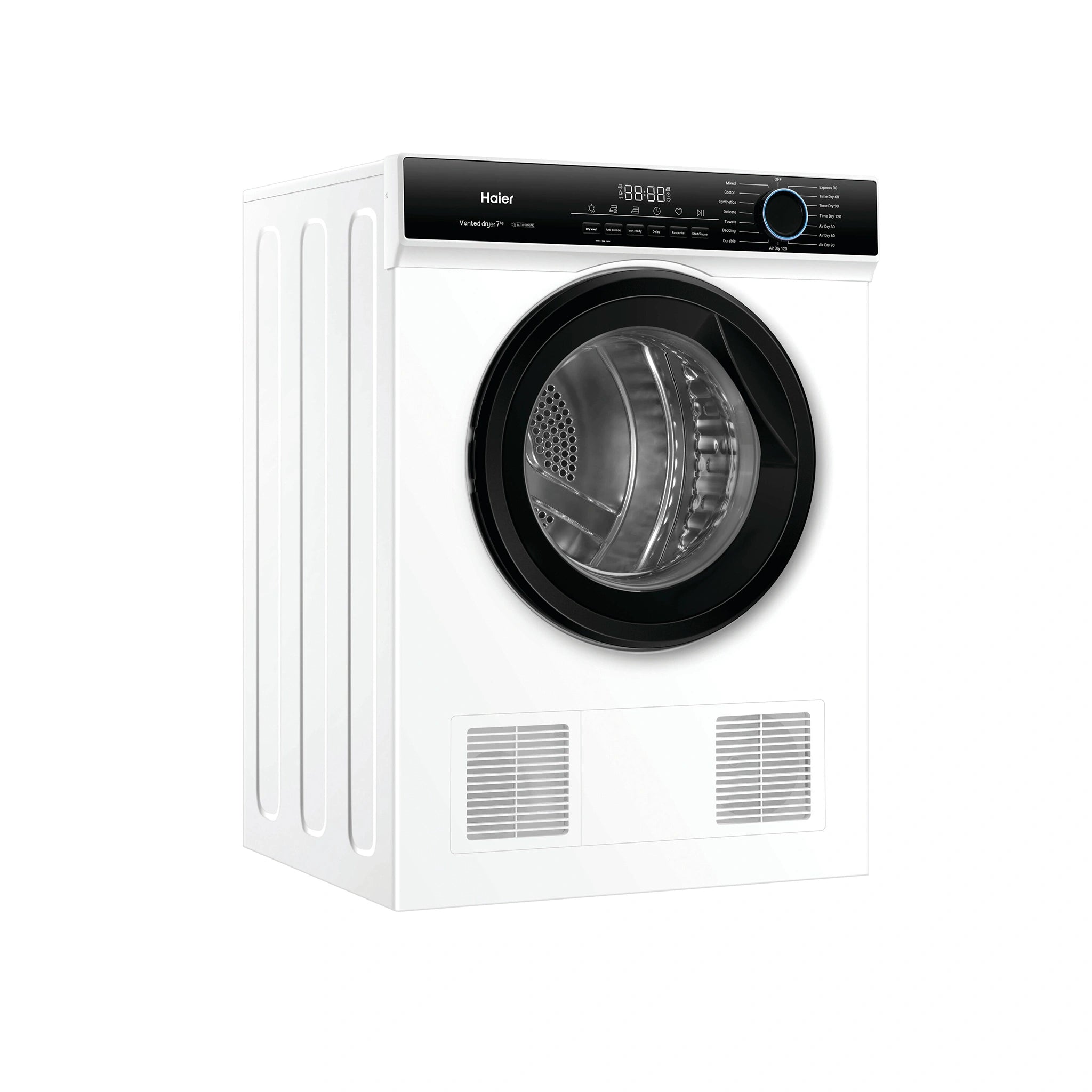 Haier 7 kg 300 Series Sensor Vented Dryer HDV70AWW1, Left Side View