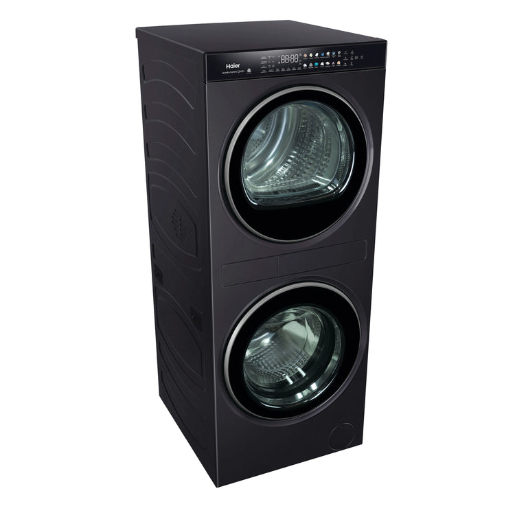 Haier 12kg + 9kg 600 Series Laundry Centre Heat Pump Dryer HLC1290CTB1, Left Side View