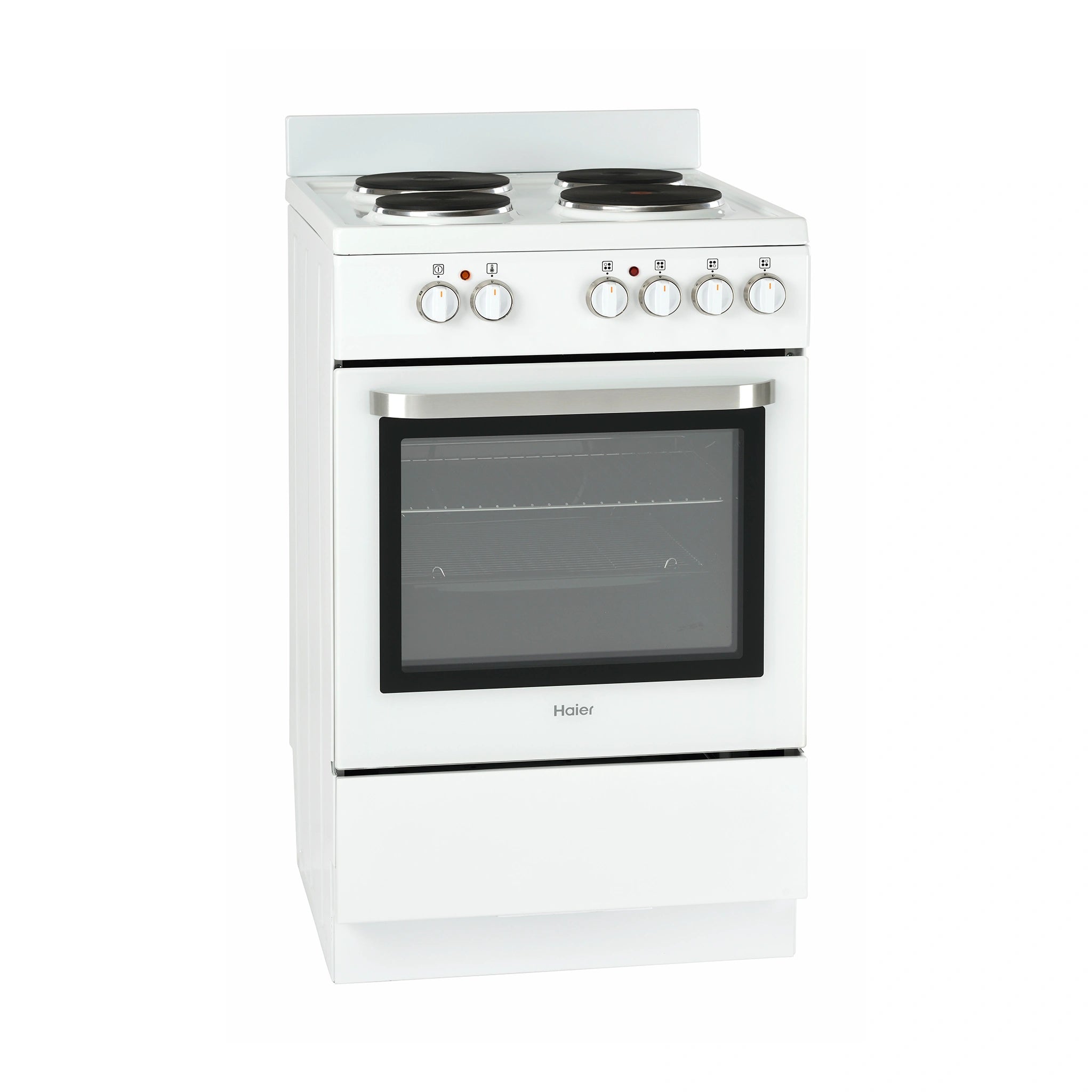 Haier 54cm Freestanding Electric Cooker HOR54S5CW1, Front Left Side View
