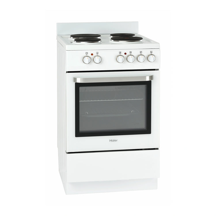 Haier 54cm Freestanding Electric Cooker HOR54S5CW1, Front Left Side View