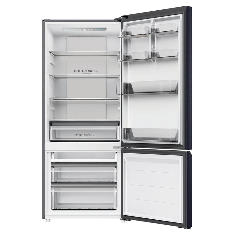 Haier 433L 500 Series Refrigerator Bottom Freezer HRF420BC, Front View With Door Open
