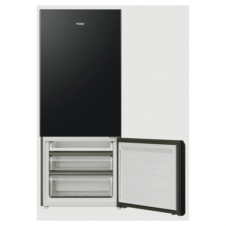 Haier 433L 500 Series Refrigerator Bottom Freezer HRF420BC, Front View With Lower Door Open