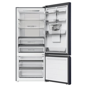 Haier HRF420BHC 431L 500 Series Refrigerator Bottom Freezer, Front View With Door Open