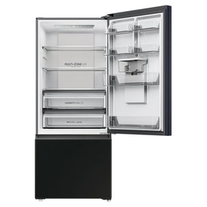 Haier HRF420BHC 431L 500 Series Refrigerator Bottom Freezer, Front View With Upper Door Open