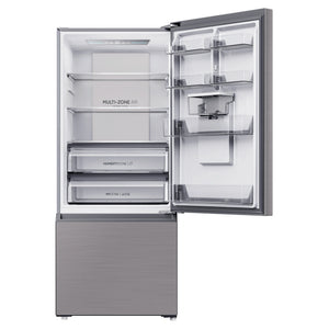 Haier 431L 500 Series Refrigerator Bottom Freezer HRF420BHS, Front View With Upper Door Open