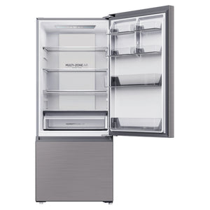 Haier 433L 500 Series Refrigerator Bottom Freezer HRF420BS, Front View With Upper Door Open View